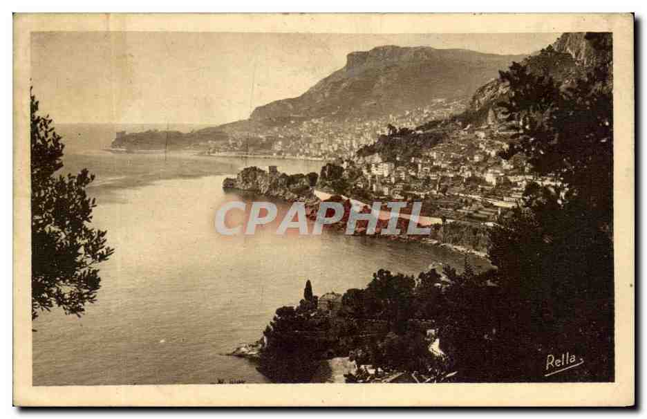 CPA la Principaute de Manaco vue de Roquebrune