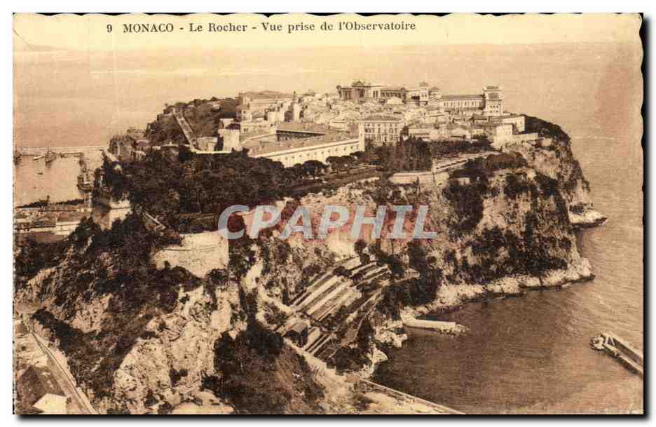CPA Monaco Le Rocher Vue prise de l'Observatoire