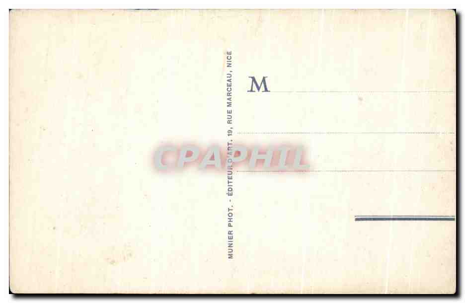 CPA Mont Carlo Le Casino et les jardins — Verso