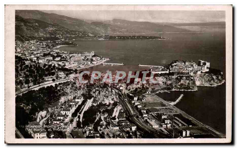 CPA Mont Carlo Cap Martin et Frontiere Italienne