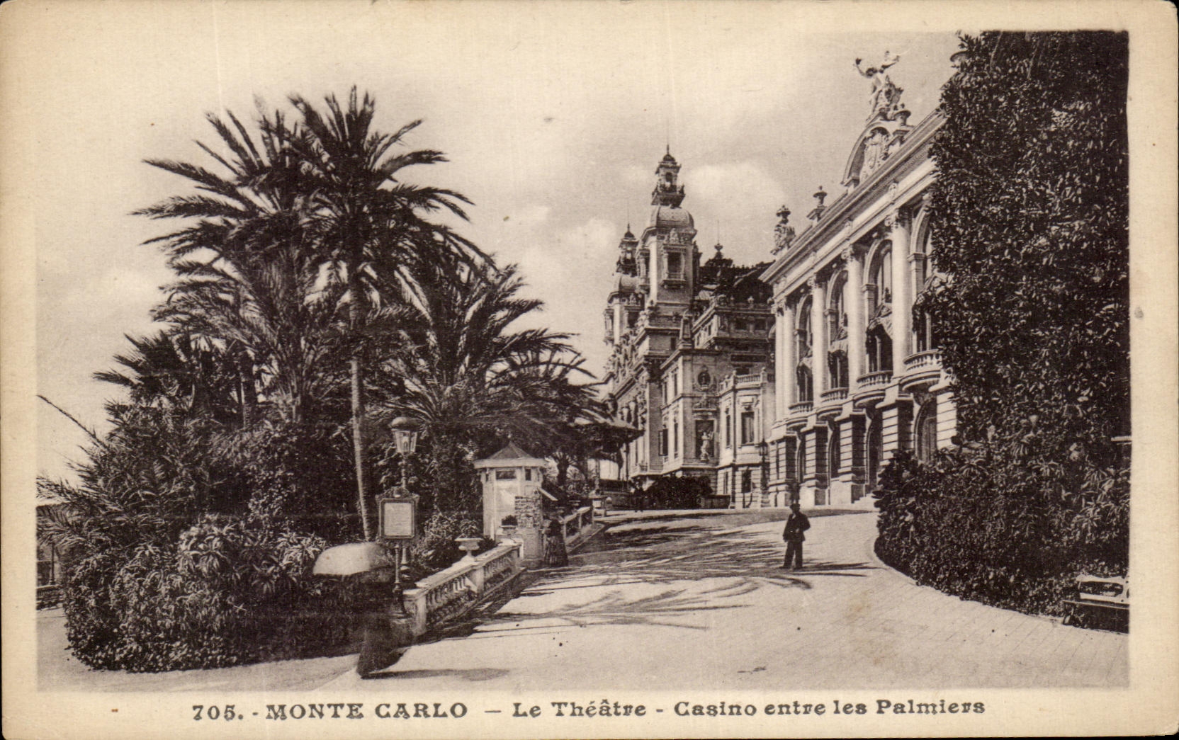 CPA Monte Carlo Le Theatre Casino entre les Palmiers