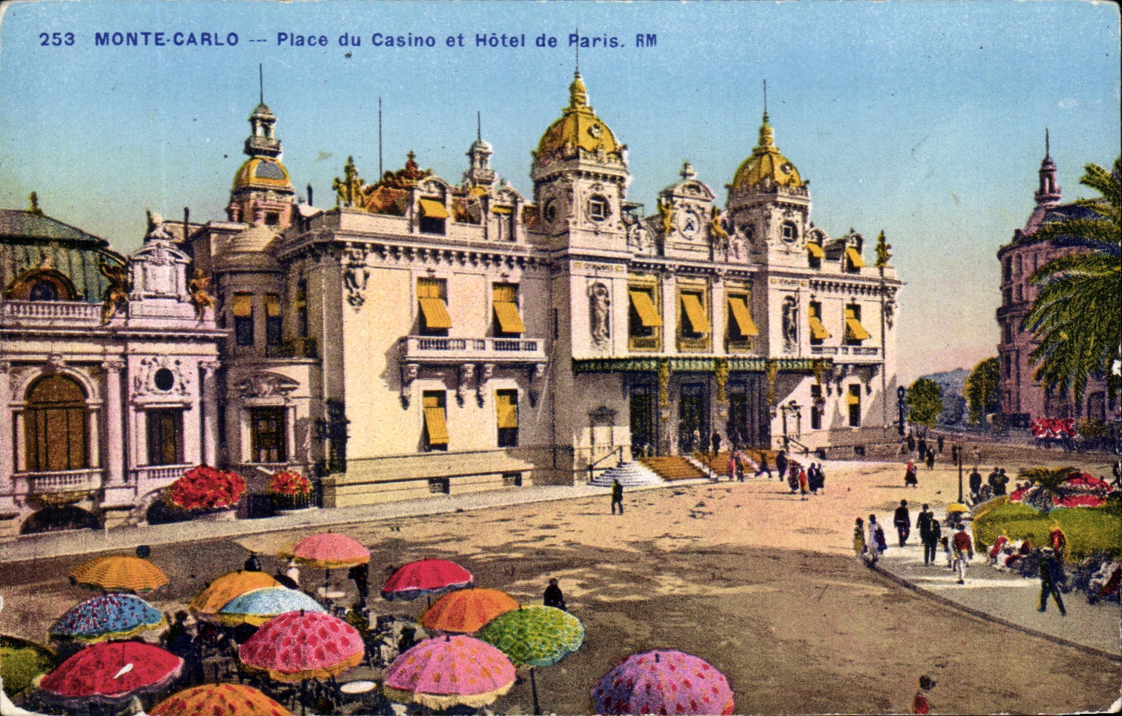CPA Monte Carlo Place du Casino et Hotel de Paris