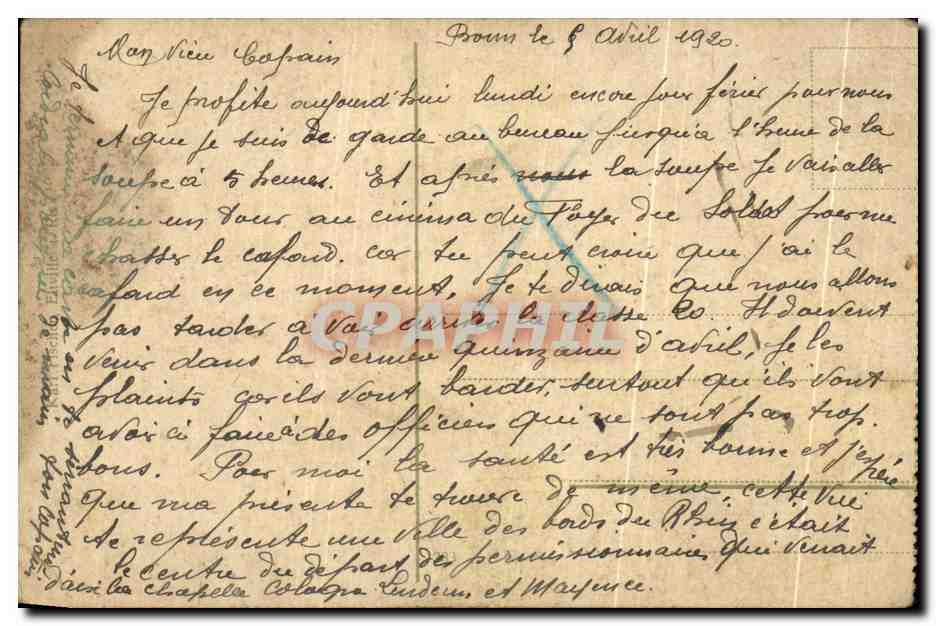 Nationaldenkmal a. Niederwald mit Bingen und Bingerbrück a. Rh. — Reverso