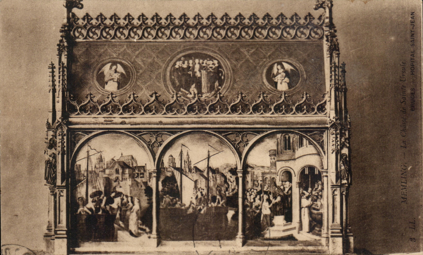 CPA Reliquaire de Sainte Ursule Memling La chasse