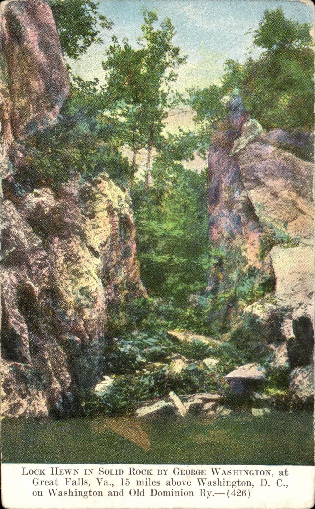 CPA Lock Hewn In Solid Rock By George Washington At Great Falls Miles