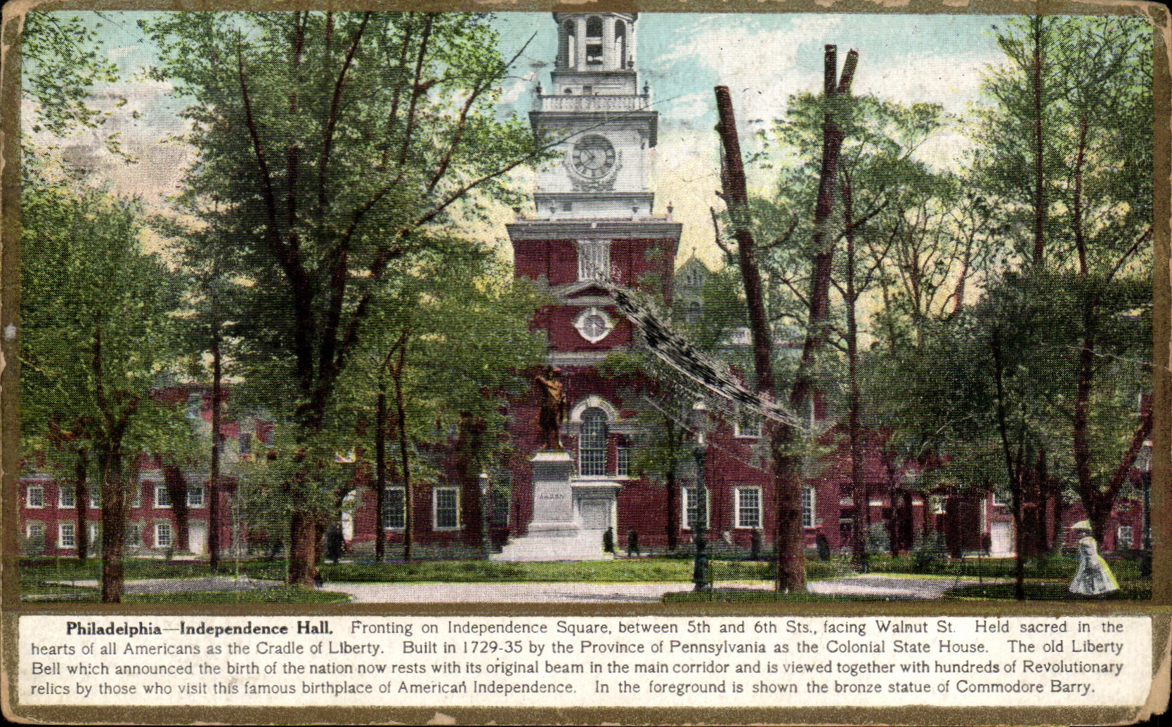 CPA Philadelphia Independence Hall Fronting On Independence Square Between