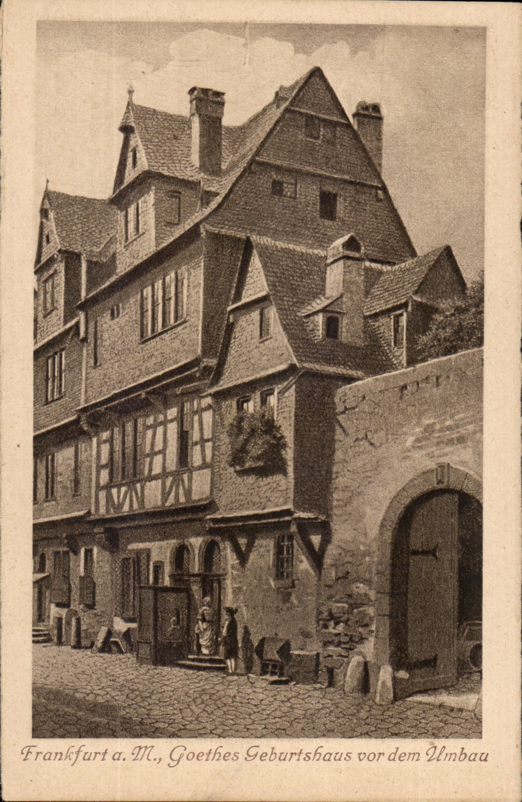 Frankfurt a.M., Goethes Geburtshaus vor dem Umbau — Photogravur-Kupferdruck Nr. 271, Deutsche Kunstanstalt
