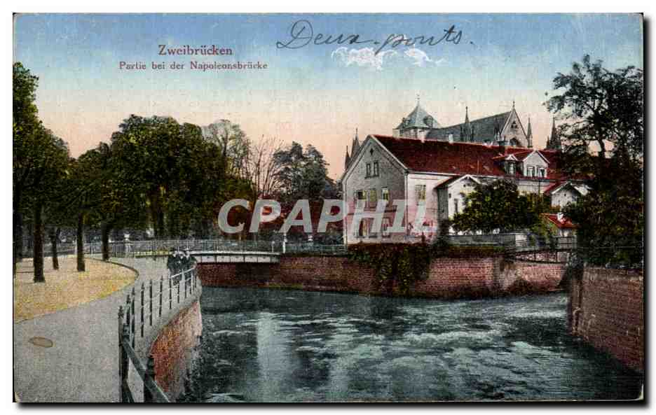 Zweibrücken — Teil bei der Napoleonsbrücke — Verlag nicht sichtbar
