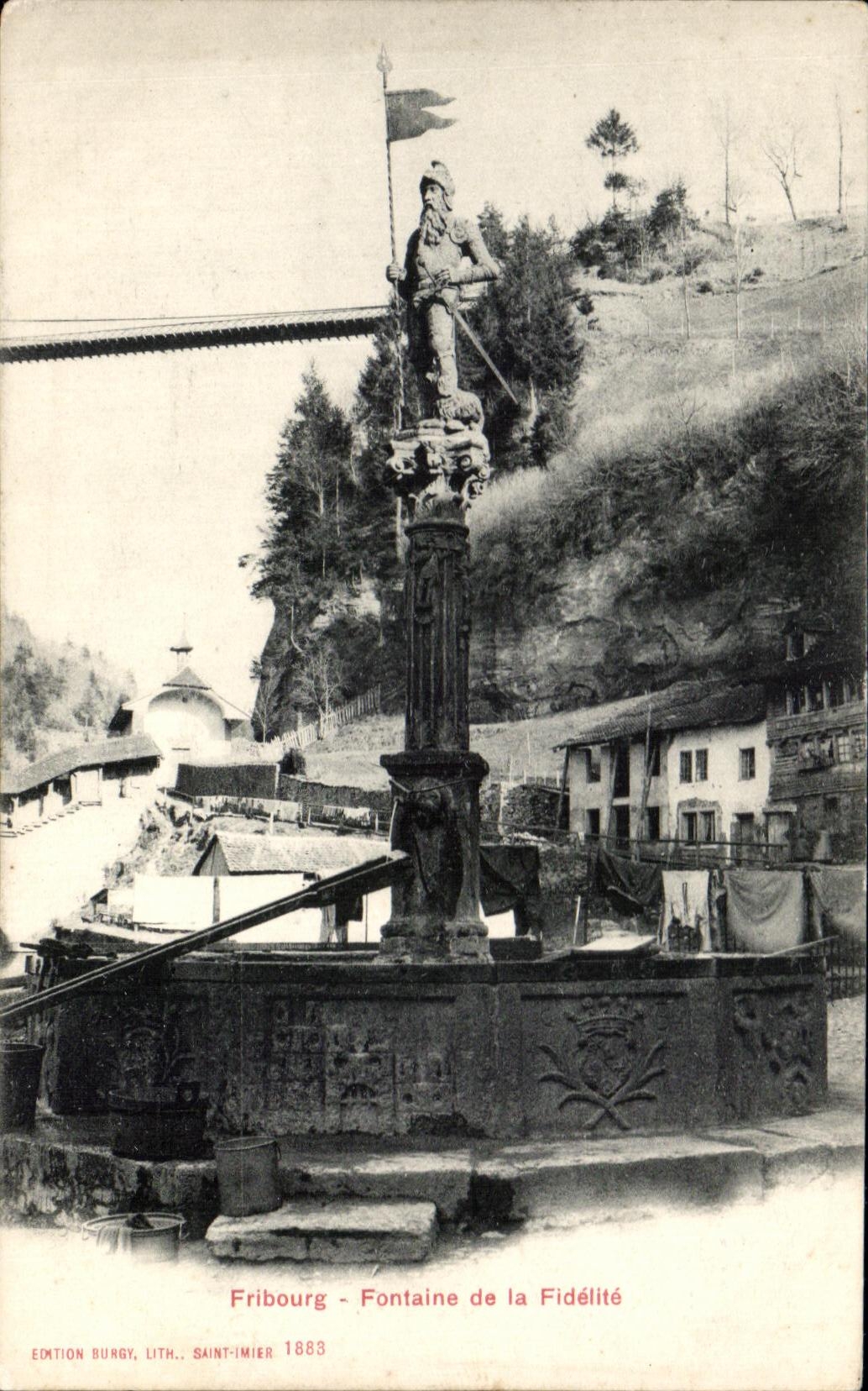 CPA Fribourg Fontaine De La Fidelite