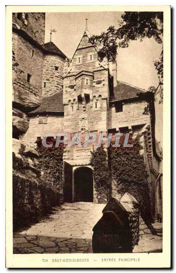 CPA Haut Koenigsbourg Entree Principale
