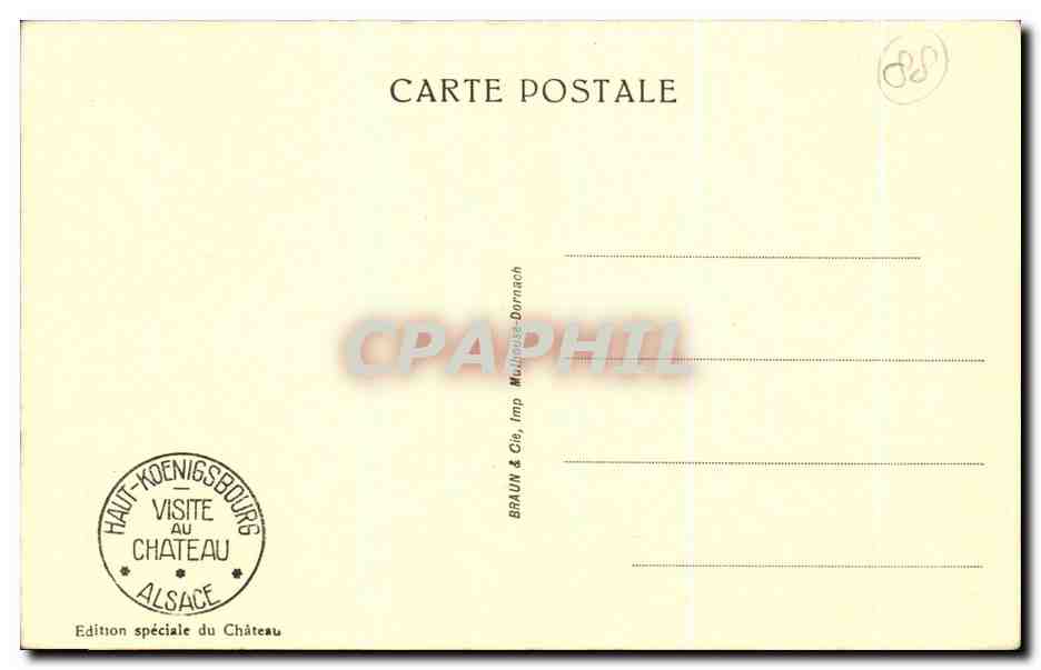 CPA Haut Koenigsbourg Entree Principale — Rückseite