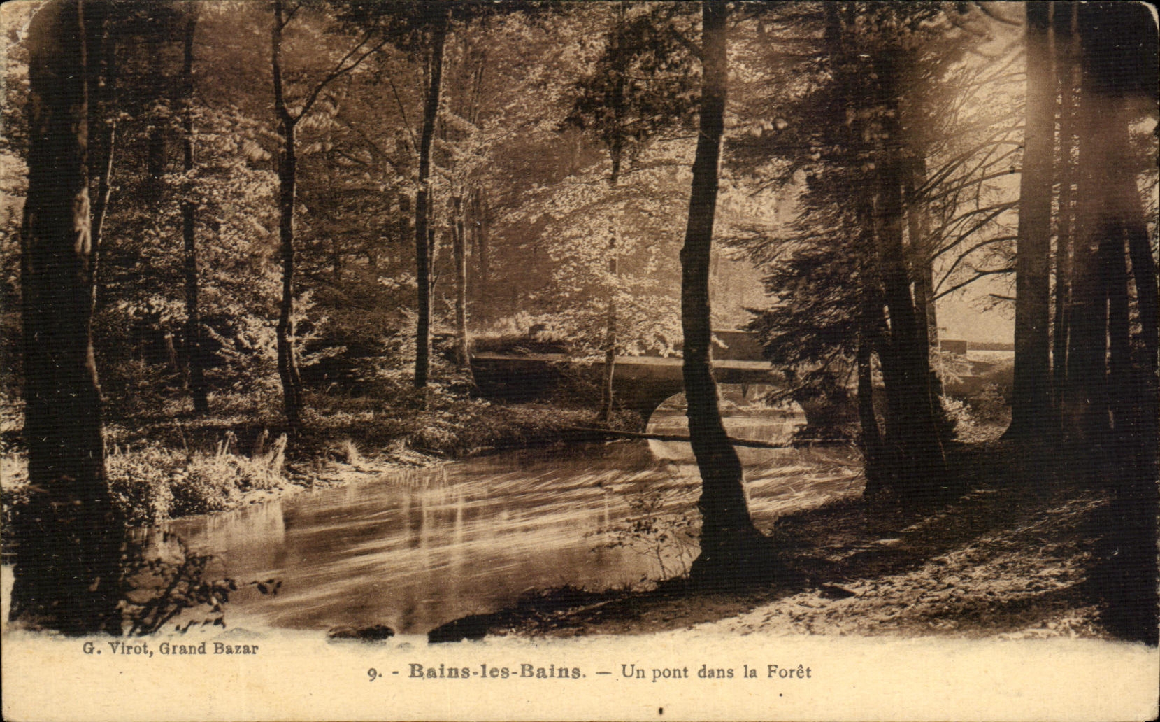 CPA Bains les Bains Un Pont dans la Foret