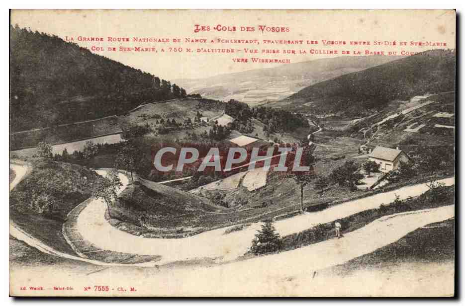 CPA Les Cols Des Vosges La Grande Route Nationale De Nancy a Schlestadt