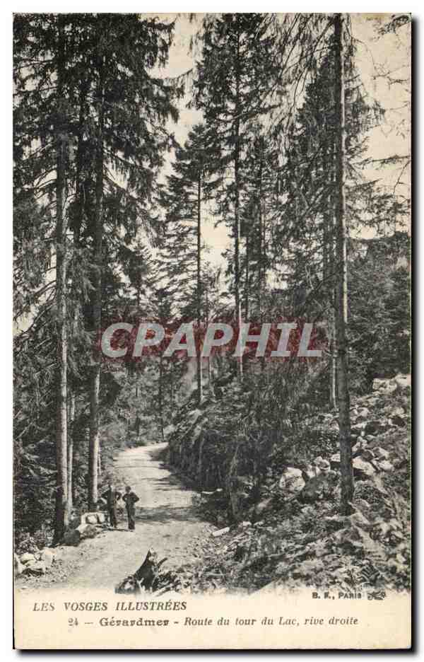 Gévaudan - Route du tour du Lac, rive droite — Les Vosges Illustrées, n°24, B.R. Paris