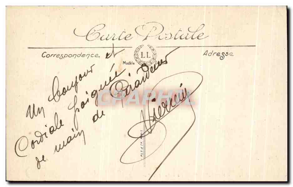 CPA Gerardmer La Ville et le Lac — Verso