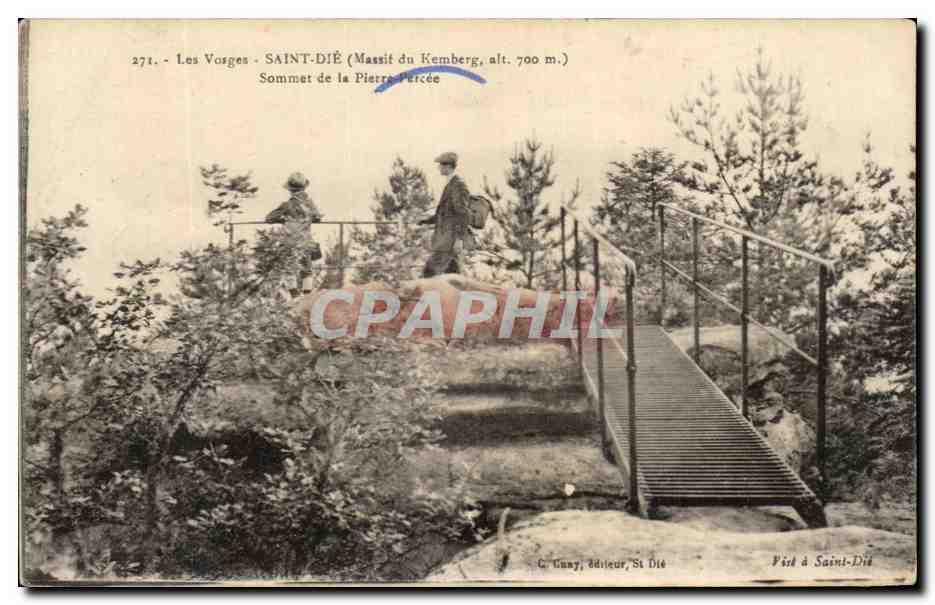 CPA Les Vosges Saint Die Sommet de la Pierre Percee