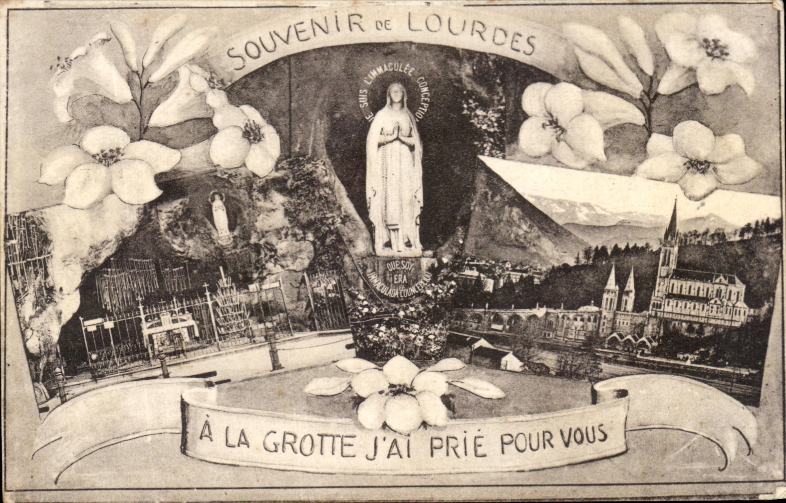Lourdes — Souvenir de Lourdes — éditeur inconnu, n° de série non visible