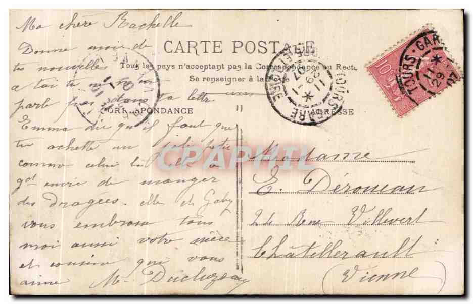 CPA Femme et enfants — Verso