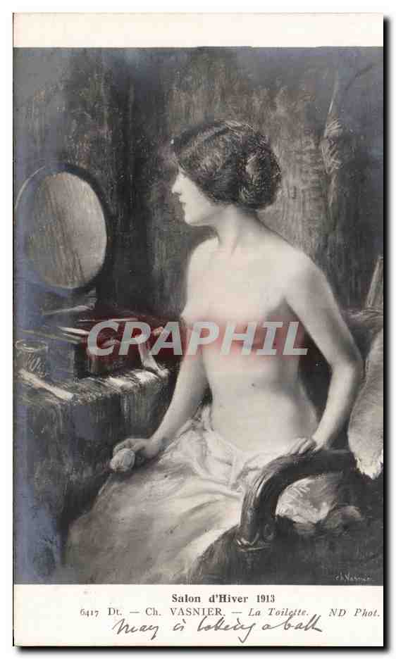CPA Salon d'Hiver Vasnier La Toilette Femme nue erotique