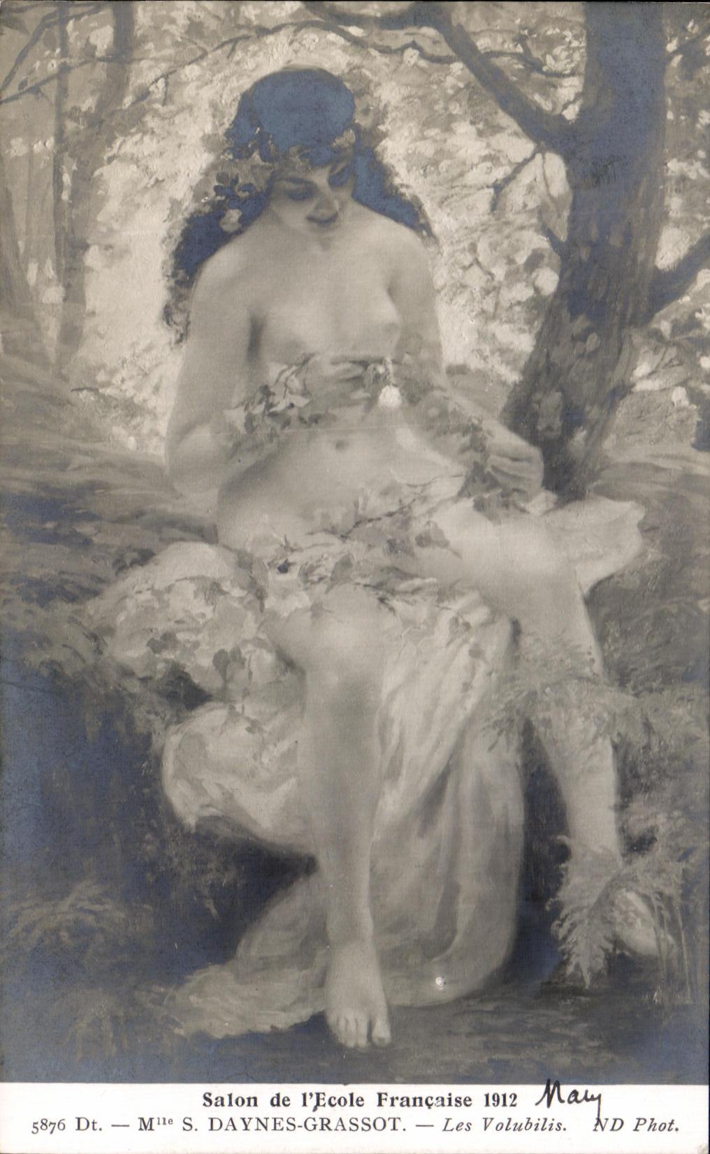 CPA Salon de L'Ecole Francaise Les Volubilis Femme nue erotique
