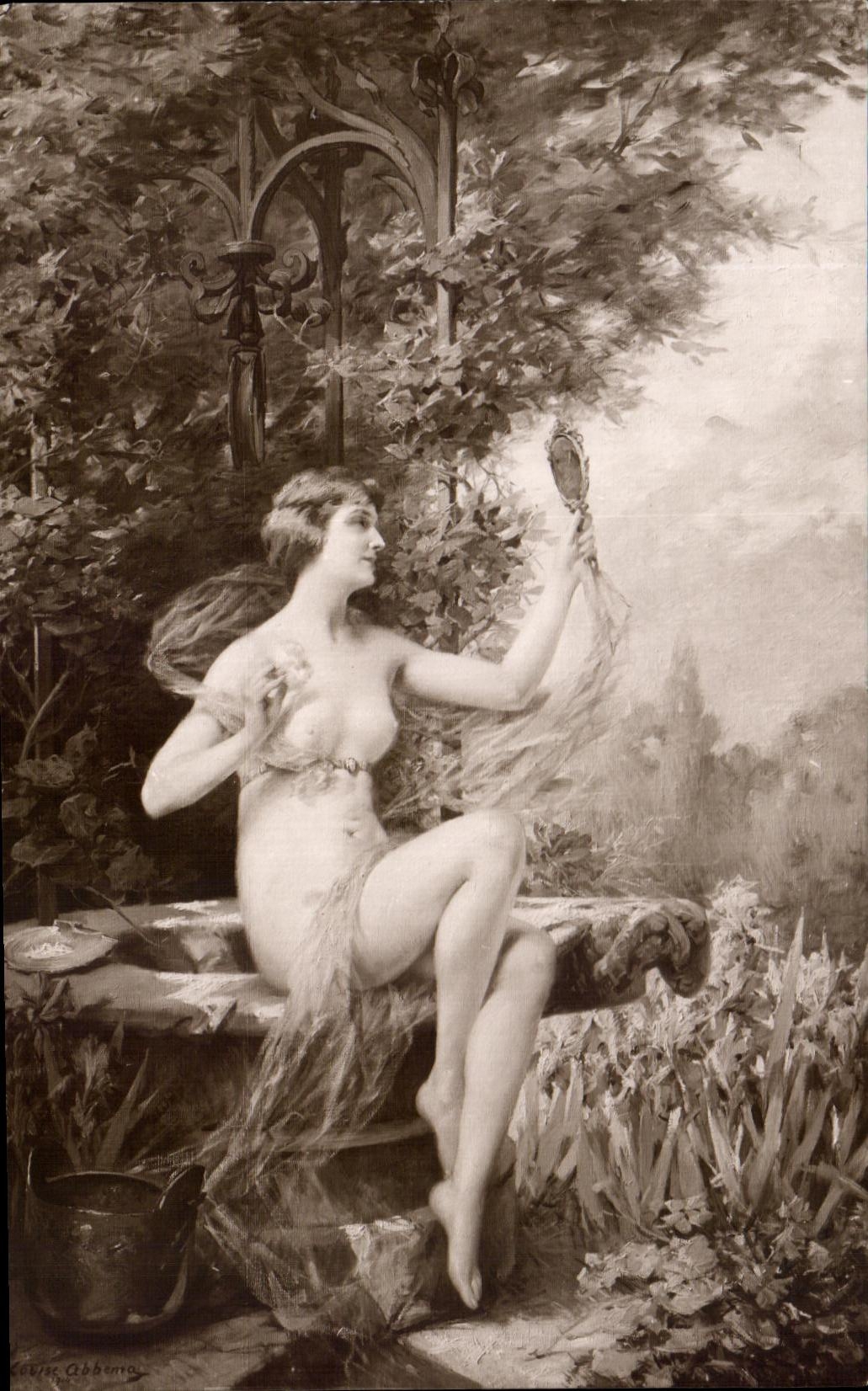 CPA Salon de Societe des Artistes Francais Mlle Louise Abbema Femme nue erotique