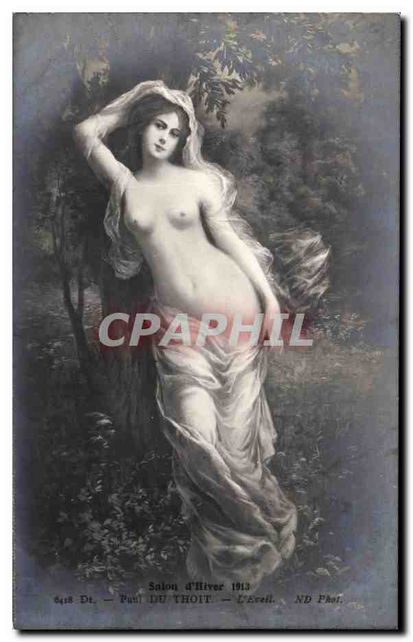 CPA Fantaisie Femme nue erotique Paul Du Thoit L'eveil