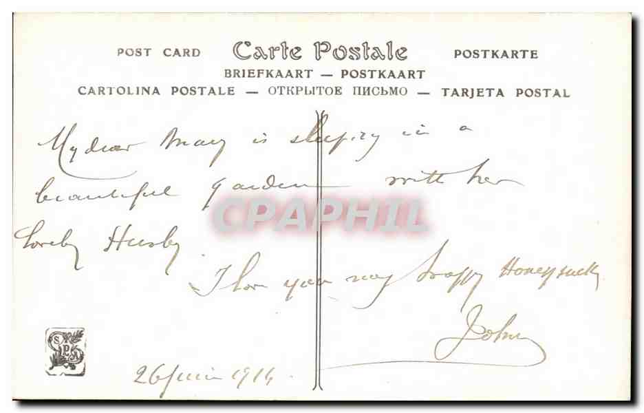 CPA Fantaisie Femme nue erotique Paul Du Thoit L'eveil — Verso