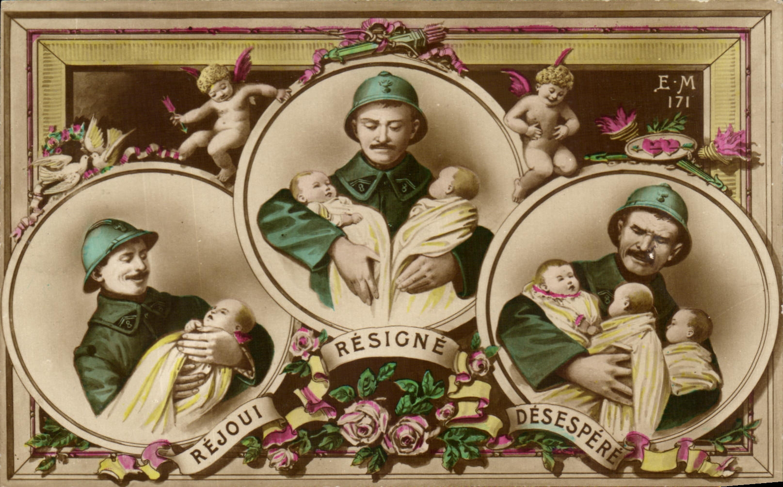 CPA Fantaisie Militaria Enfants 