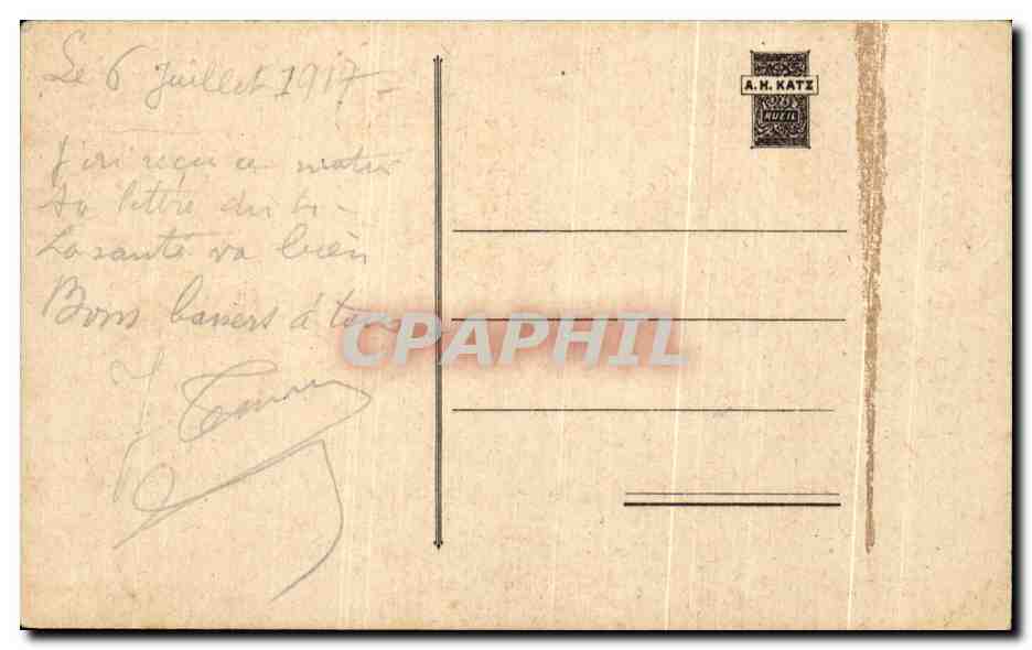 CPA Fantaisie Loterie des amoureux Militaria — Rückseite