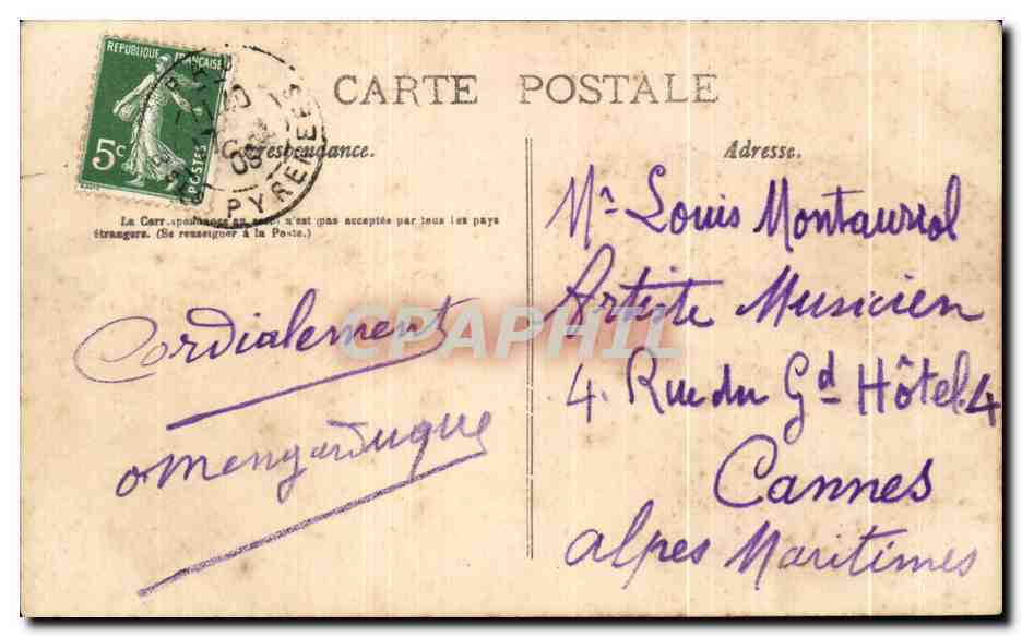 CPA Fantaisie Femme Envoi de fleurs — Rückseite