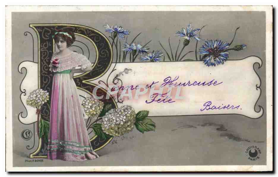 Fête Heureuse — Baisers — Phot. R. BOYER, Croissant, Paris
