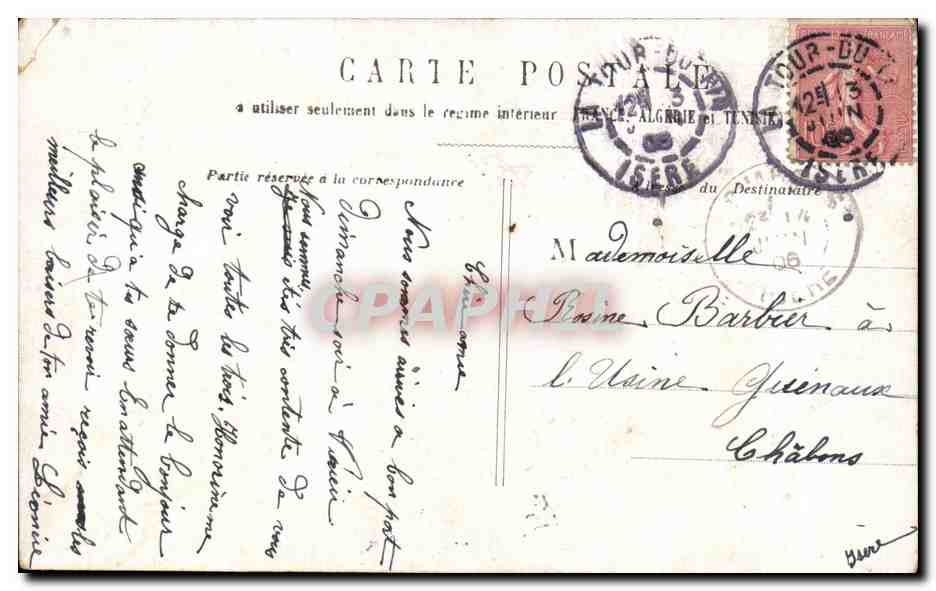 CPA Fantaisie Femme Hirondelle Trefle  — Rückseite