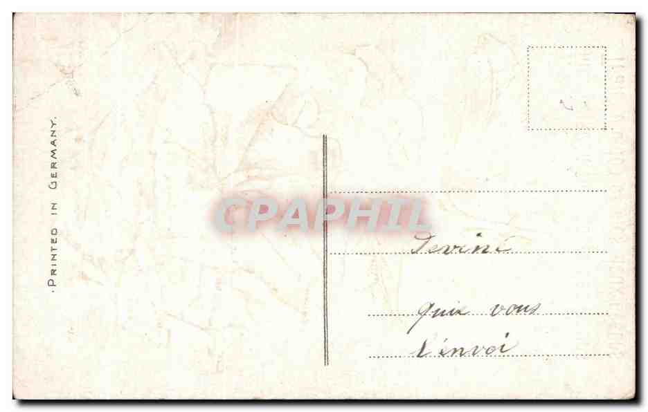 CPA Fantaisie Fleurs Roses 1er avril — Rückseite