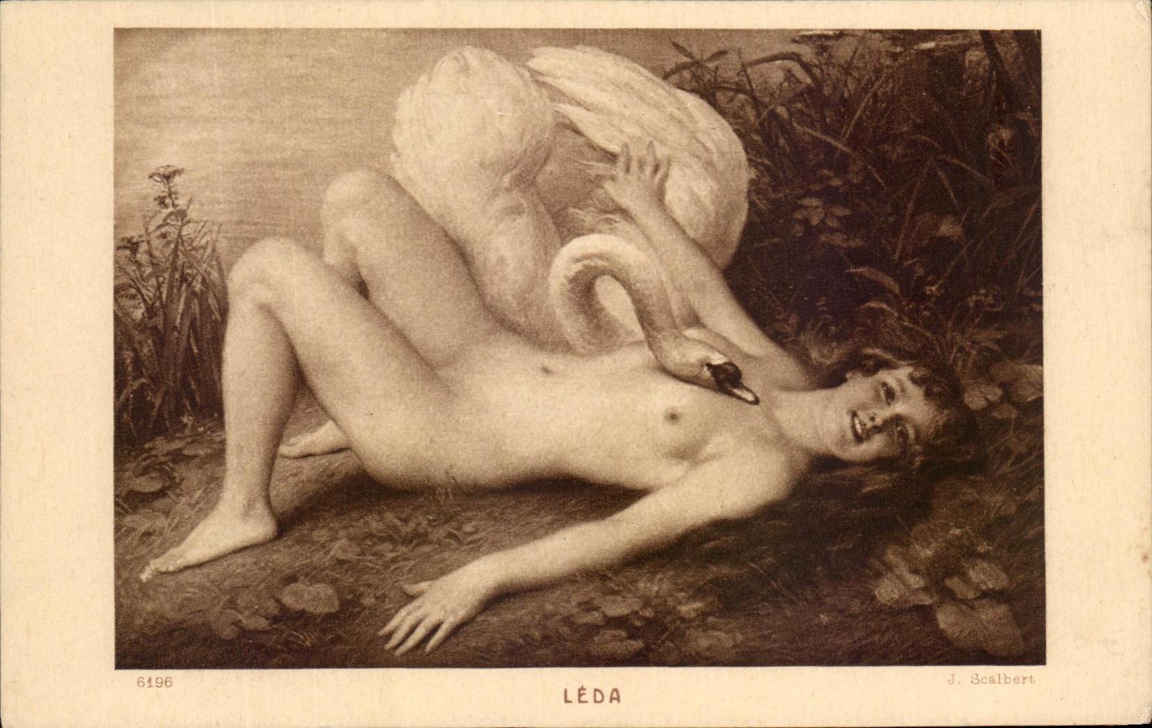 Léda et le cygne — J. Scalbert — n° 6196