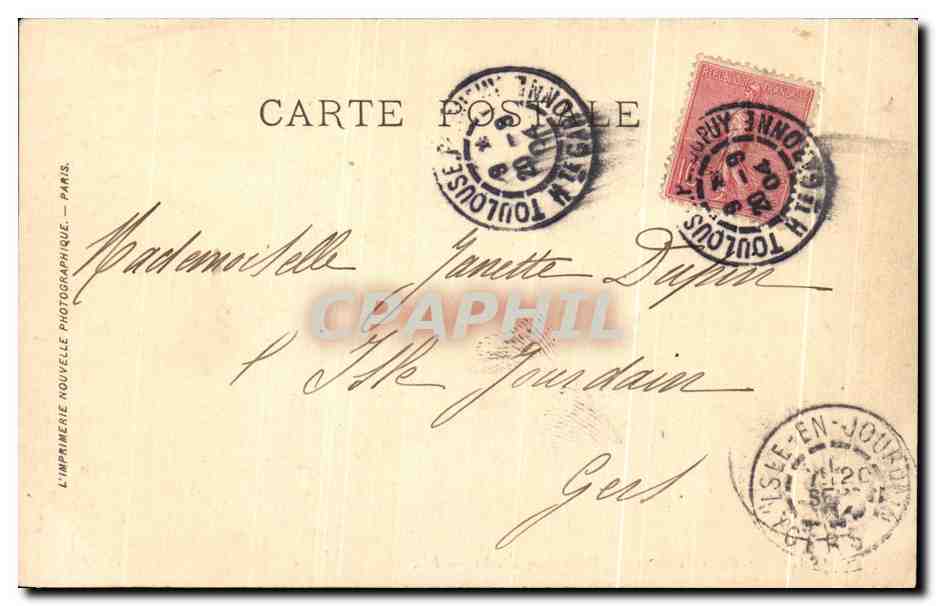 CPA Fantaisie Salon 1904 Chabas Devant les etudes  — Verso