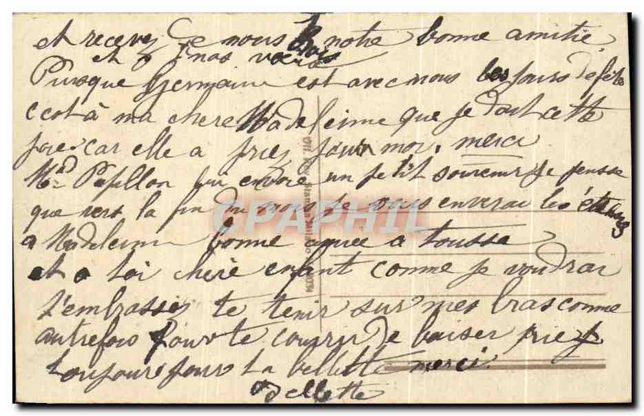 CPA Fantaisie Enfants Chien Lassie Collier  — Verso