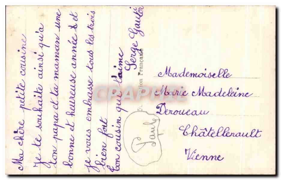 CPA Fantaisie Enfants Elephant  — Verso