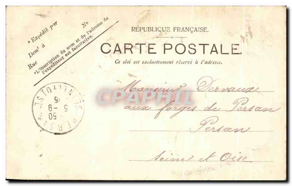 CPA Fantaisie Une excursion a Luc sur Mer  — Rückseite