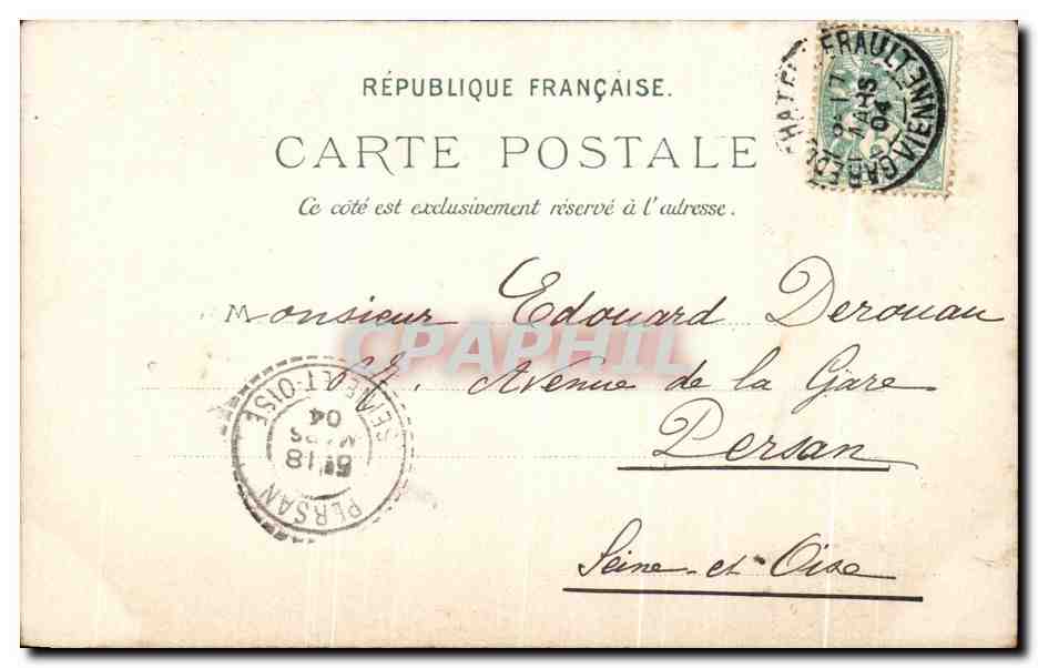 CPA Paris Exposition universelle Le petit Palais Jack Abeille Eventail — Rückseite
