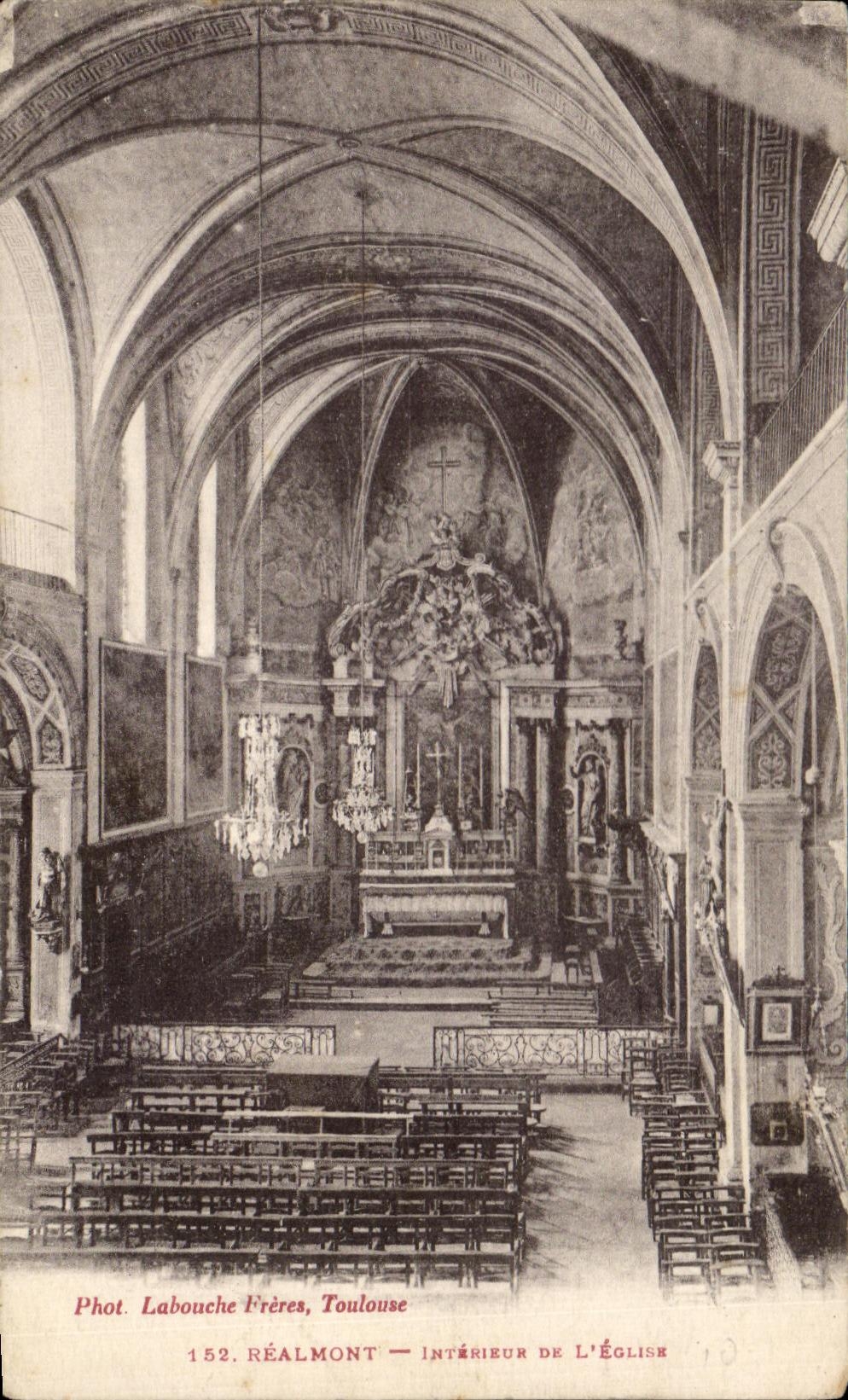 CPA Realmont Interieur De L'Eglise