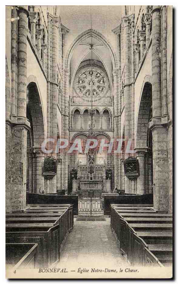 CPA Bonneval Eglise Notre Dame le Choeur