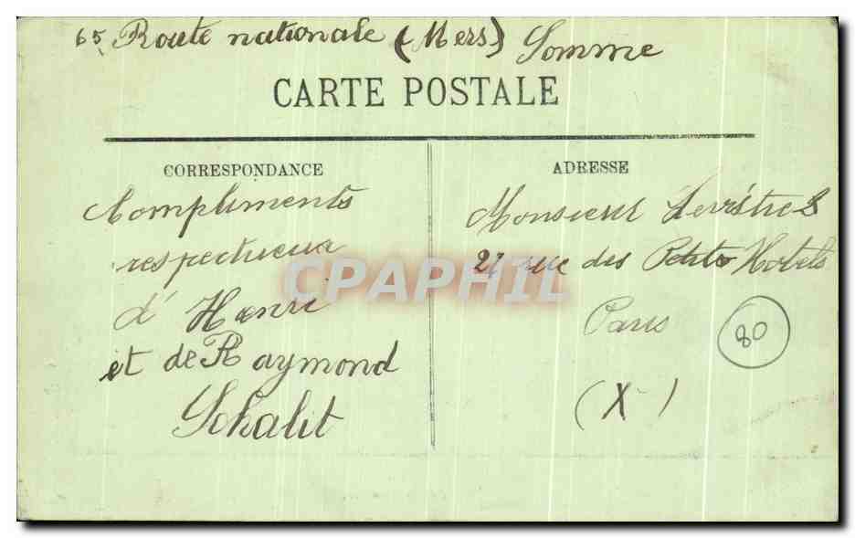 CPA Mers Par la Tempete Phare — Verso