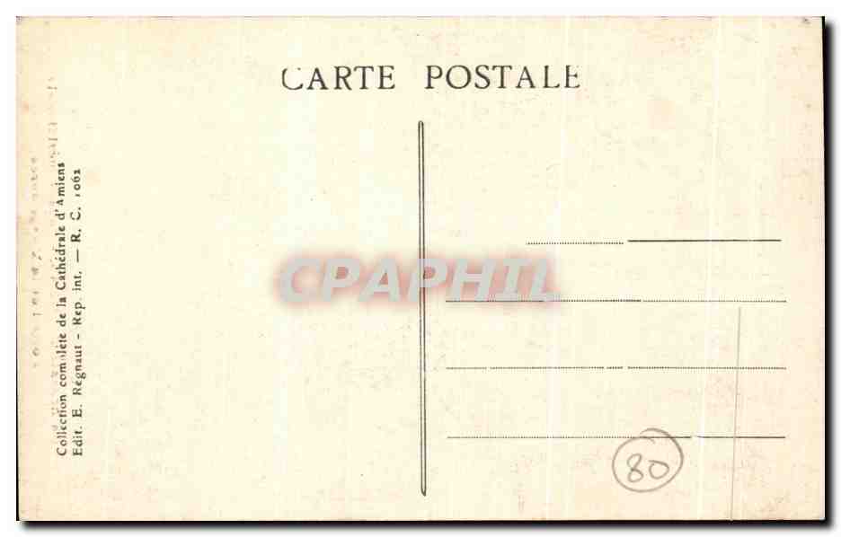 CPA Amiens Facade Meridionale Portail de la Vierge doree — Back