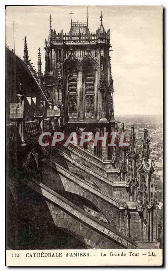 CPA Cathedrale D'Amiens La Grande Tour