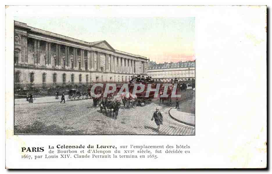 CPA Paris La Colonnade du Louvre sur l'emplacement des hotels