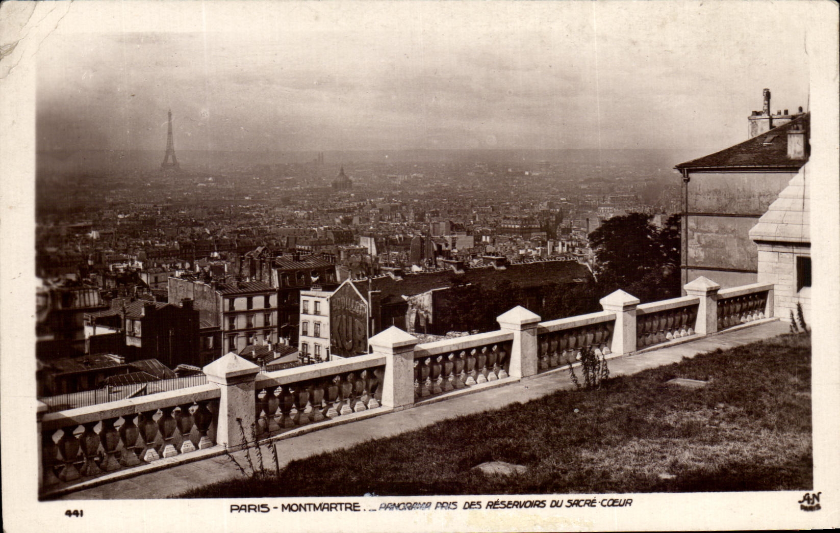 PARIS - MONTMARTRE — PANORAMIQUE DES RÉSERVOIRS DU SACRÉ-COEUR — éditeur JAN, n° 441