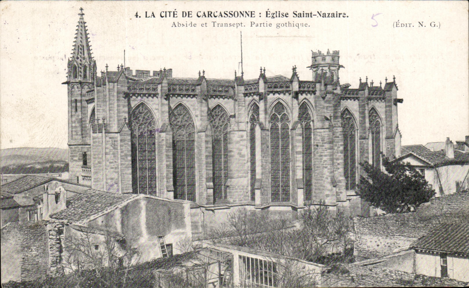 CPA La Cote De Carcassonne Eglise St Nazaire