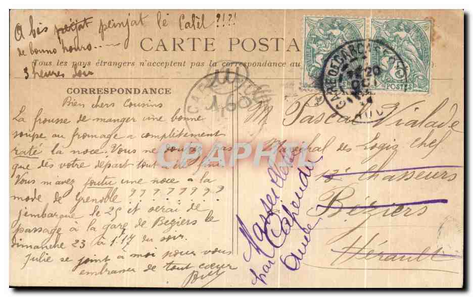 CPA La Cote De Carcassonne Eglise St Nazaire — Verso