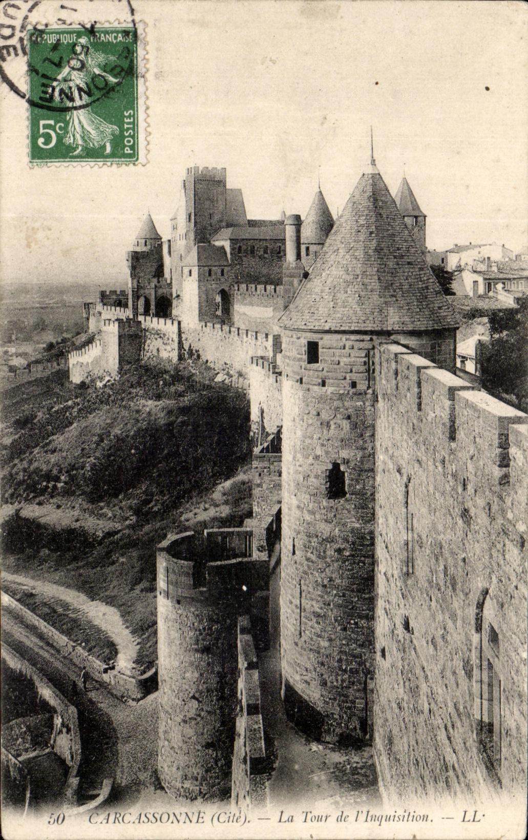 CPA Carcassonne La Tour de l'Inquisition