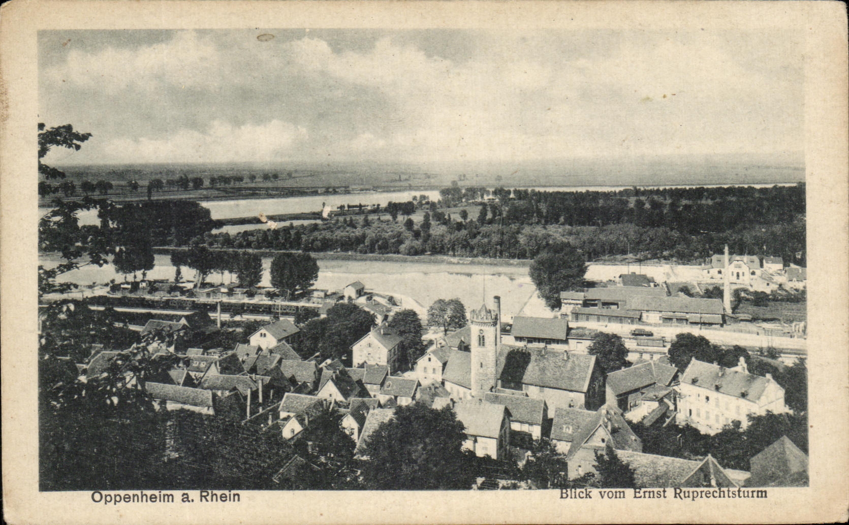 CPA Oppenheim a Rhein Blick vom Ernst Ruprechsturm